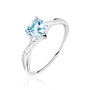 Bague Clothilde Or Blanc Topaze Et Oxyde De Zirconium