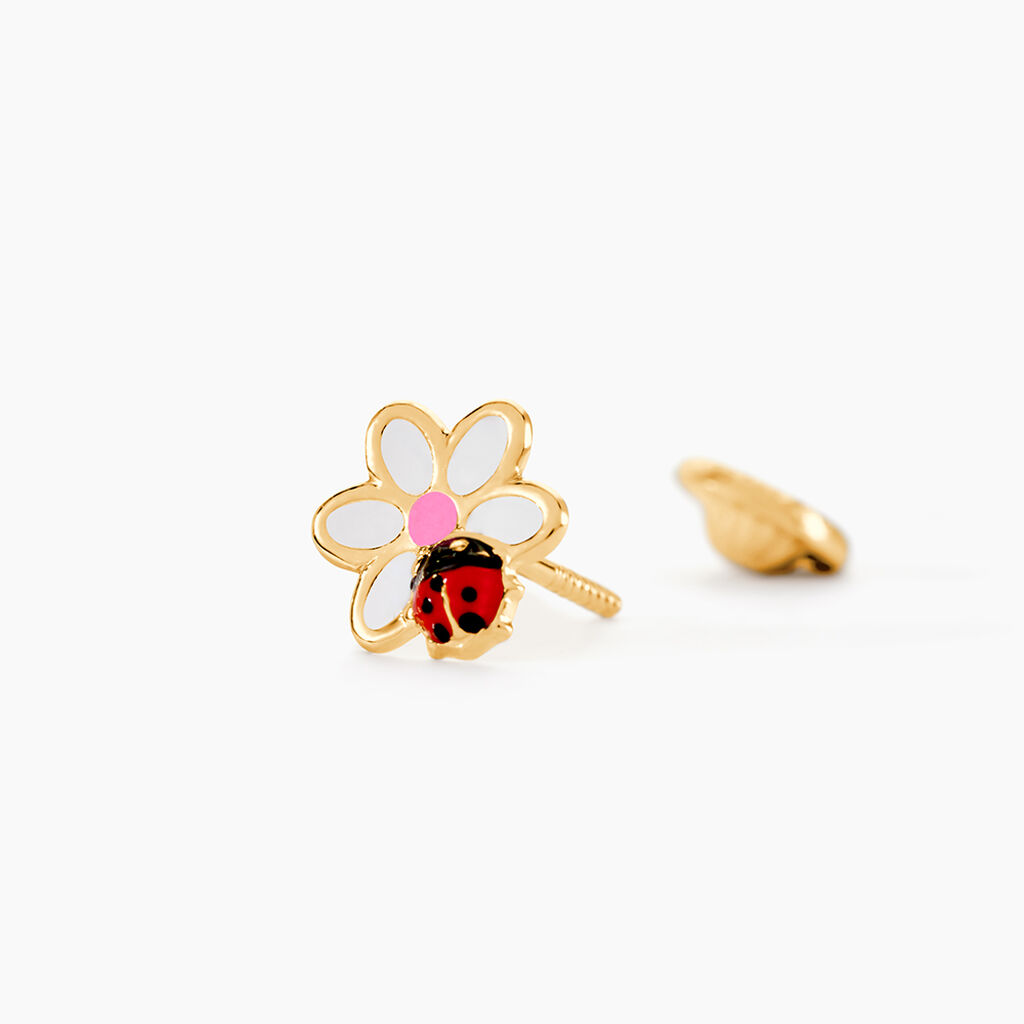 Boucles D'Oreilles Puces Chizoba Or Jaune - Clous d'oreilles Enfant | Histoire d&rsquo;Or