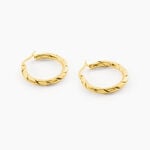 Cr&eacute;oles Gord Acier Jaune - Boucles d'oreilles cr&eacute;oles Femme | Histoire d&rsquo;Or