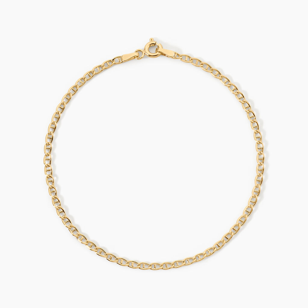 Bracelet Capucin Argent Dor&eacute; A L'Or 750/1000 - Bijoux sans pierre Femme | Histoire d&rsquo;Or