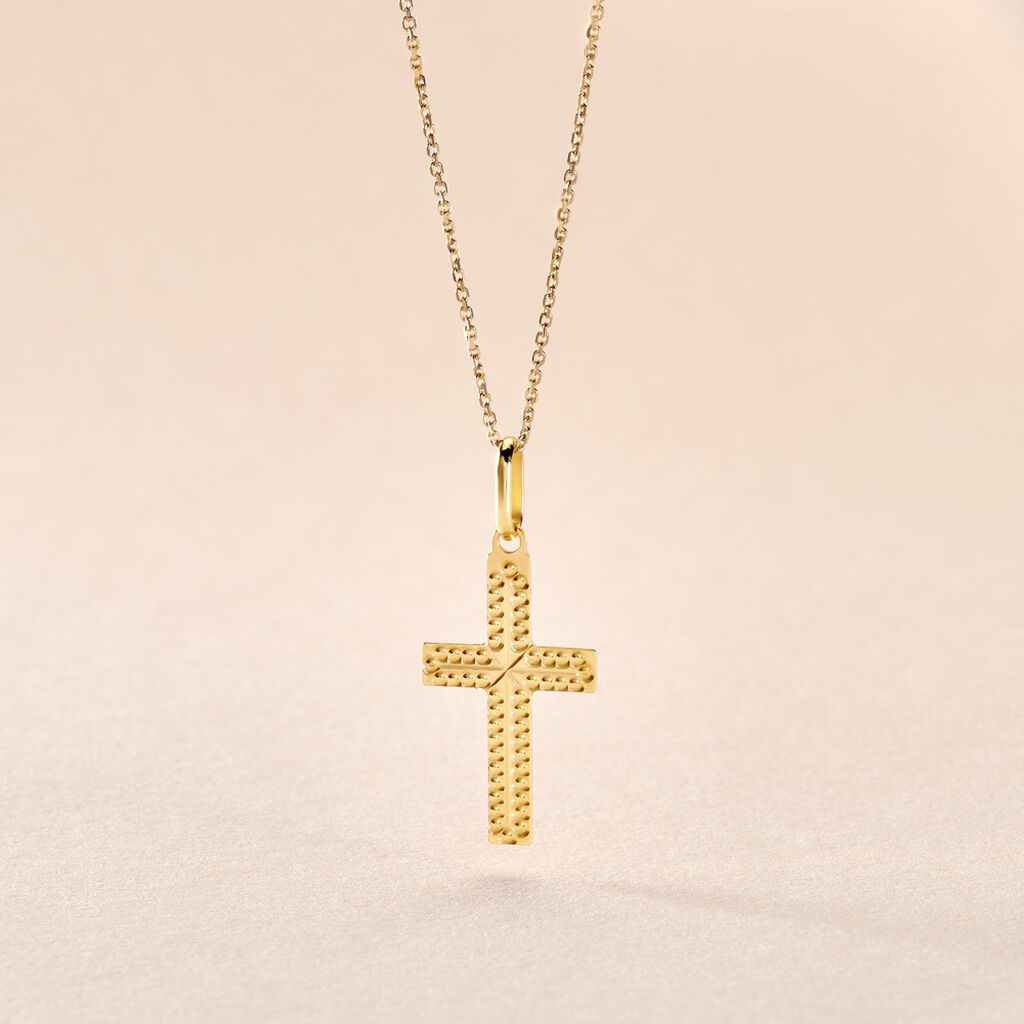 Pendentif Crawford Or Jaune - Pendentifs Bapt&ecirc;me Famille | Histoire d&rsquo;Or