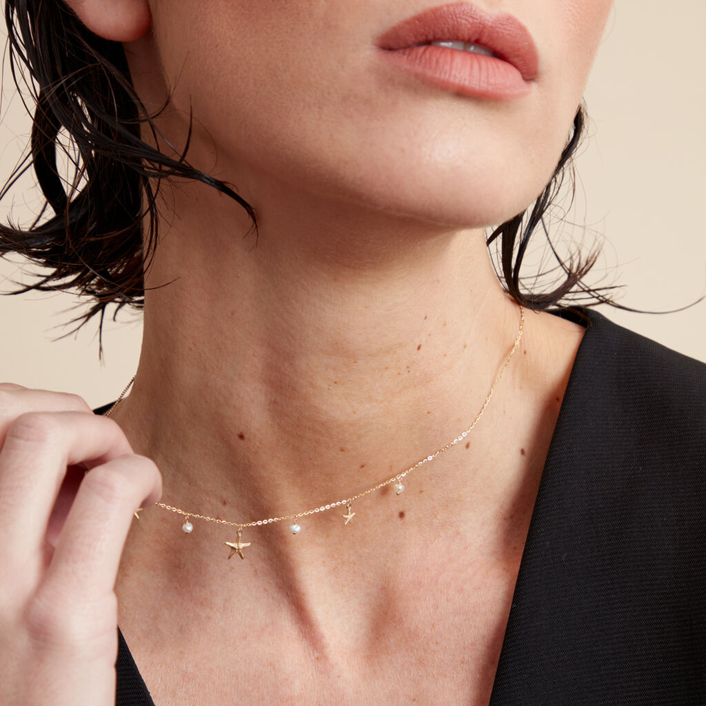Collier Under The Sea Or Jaune Perle De Culture - Colliers Femme | Histoire d’Or