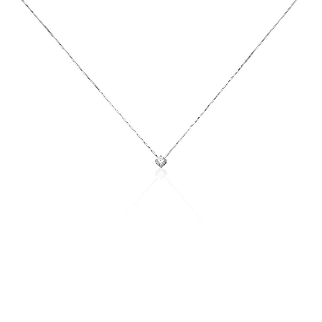 Collier Germinie Argent Blanc Oxyde De Zirconium - Colliers fantaisie Femme | Histoire d’Or
