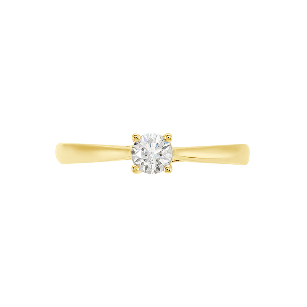 Bague Solitaire Victoria Or Jaune Diamant - Bagues solitaires Femme | Histoire d&rsquo;Or