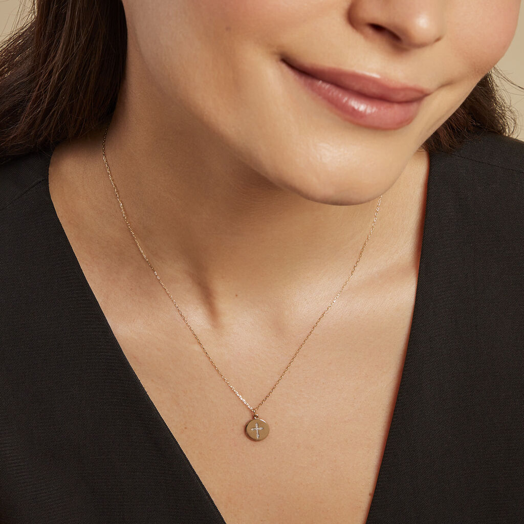 Collier Kristian Or Jaune Diamant - Colliers Femme | Histoire d’Or