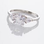 Bague Giana Or Blanc Oxyde De Zirconium - Bagues solitaires Femme | Histoire d&rsquo;Or