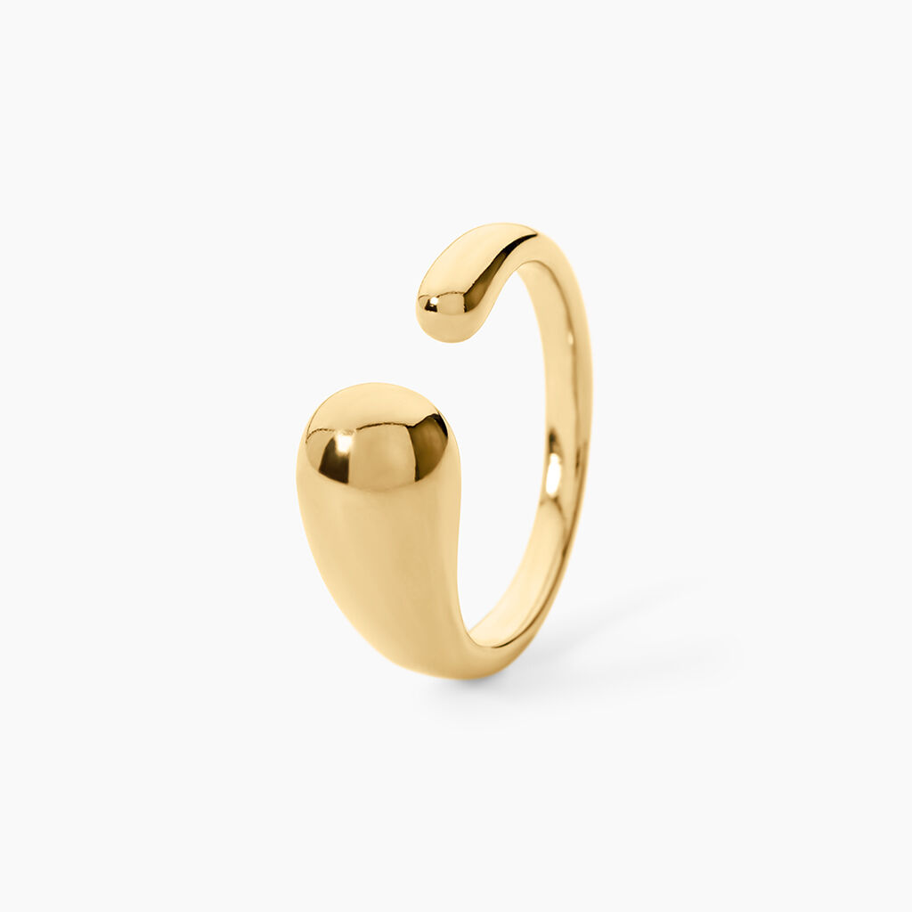Bague Mattie Argent Dor&eacute; A L'Or 750/1000 - Bijoux sans pierre Femme | Histoire d&rsquo;Or