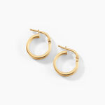 Cr&eacute;oles Cody Argent Dor&eacute; A L'Or 750/1000 - Boucles d'oreilles cr&eacute;oles Femme | Histoire d&rsquo;Or