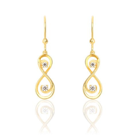 Boucles D'oreilles Pendantes Ademar Or Jaune Oxyde De Zirconium - Boucles d'oreilles pendantes Femme | Histoire d’Or