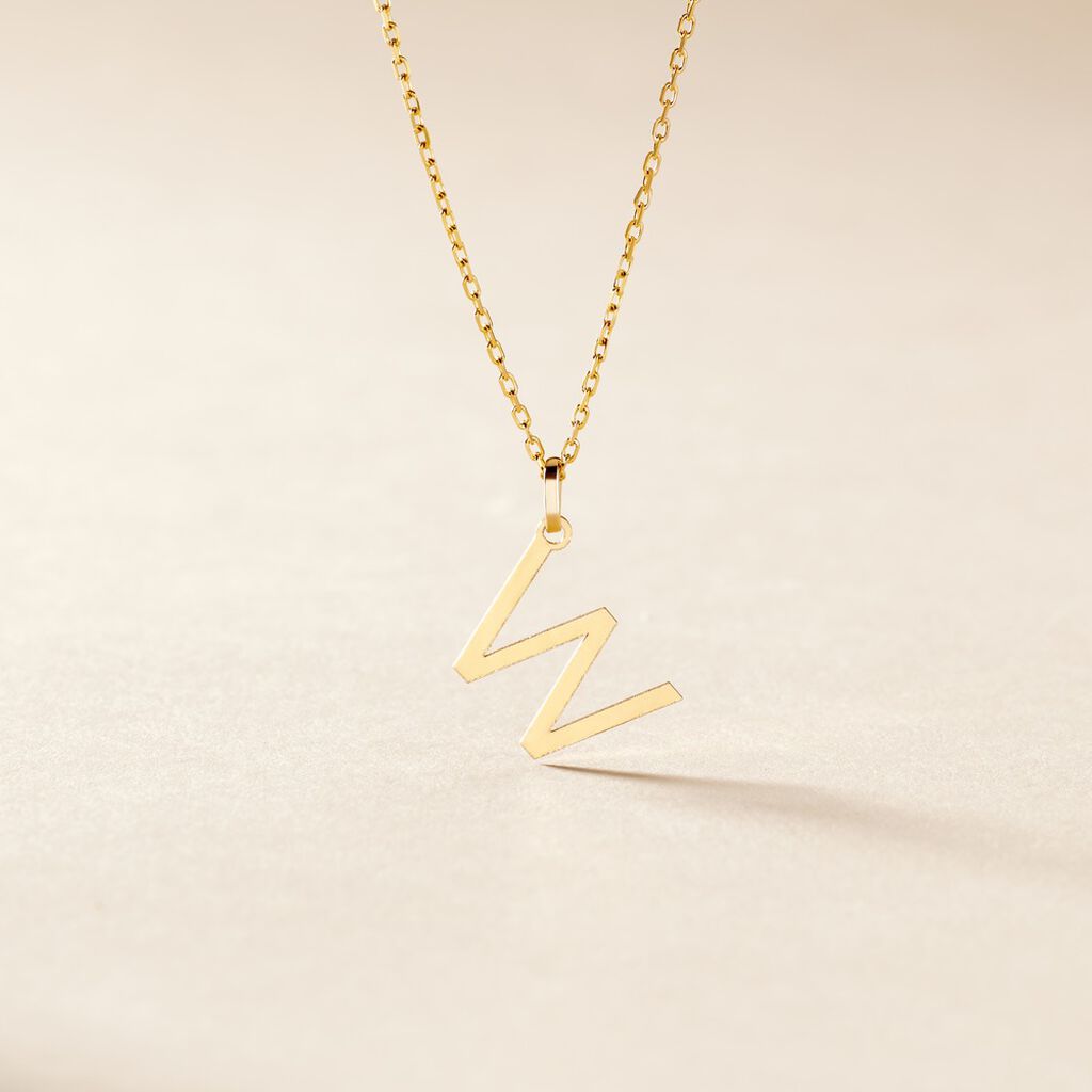 Pendentif Ionia Lettre Or Blanc - Pendentifs Famille | Histoire d&rsquo;Or