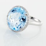 Bague Anna Or Blanc Topaze Et Oxyde De Zirconium - Bagues solitaires Femme | Histoire d&rsquo;Or