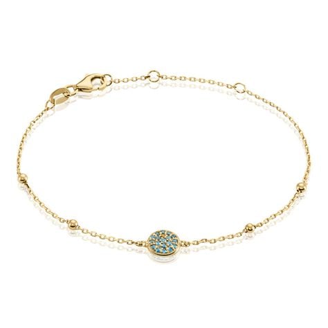 Bracelet Plaqué Or Jaune Mikayla Oxydes De Zirconium - Bracelets Femme | Histoire d’Or