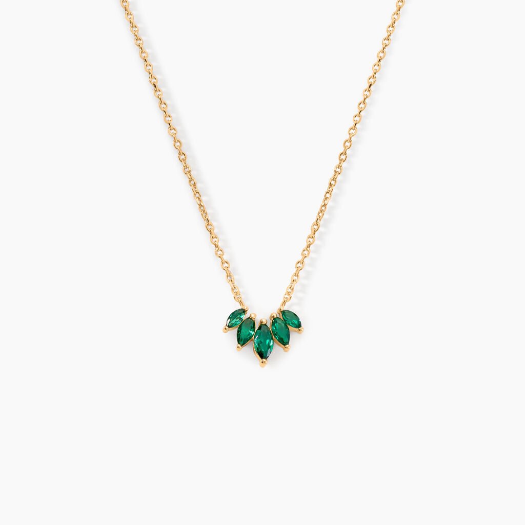 Collier Amazonia Plaqu&eacute; Or Jaune Oxyde De Zirconium - Colliers Femme | Histoire d&rsquo;Or