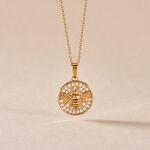 Collier Abelha Plaqu&eacute; Or Jaune Oxyde De Zirconium - Colliers Femme | Histoire d&rsquo;Or