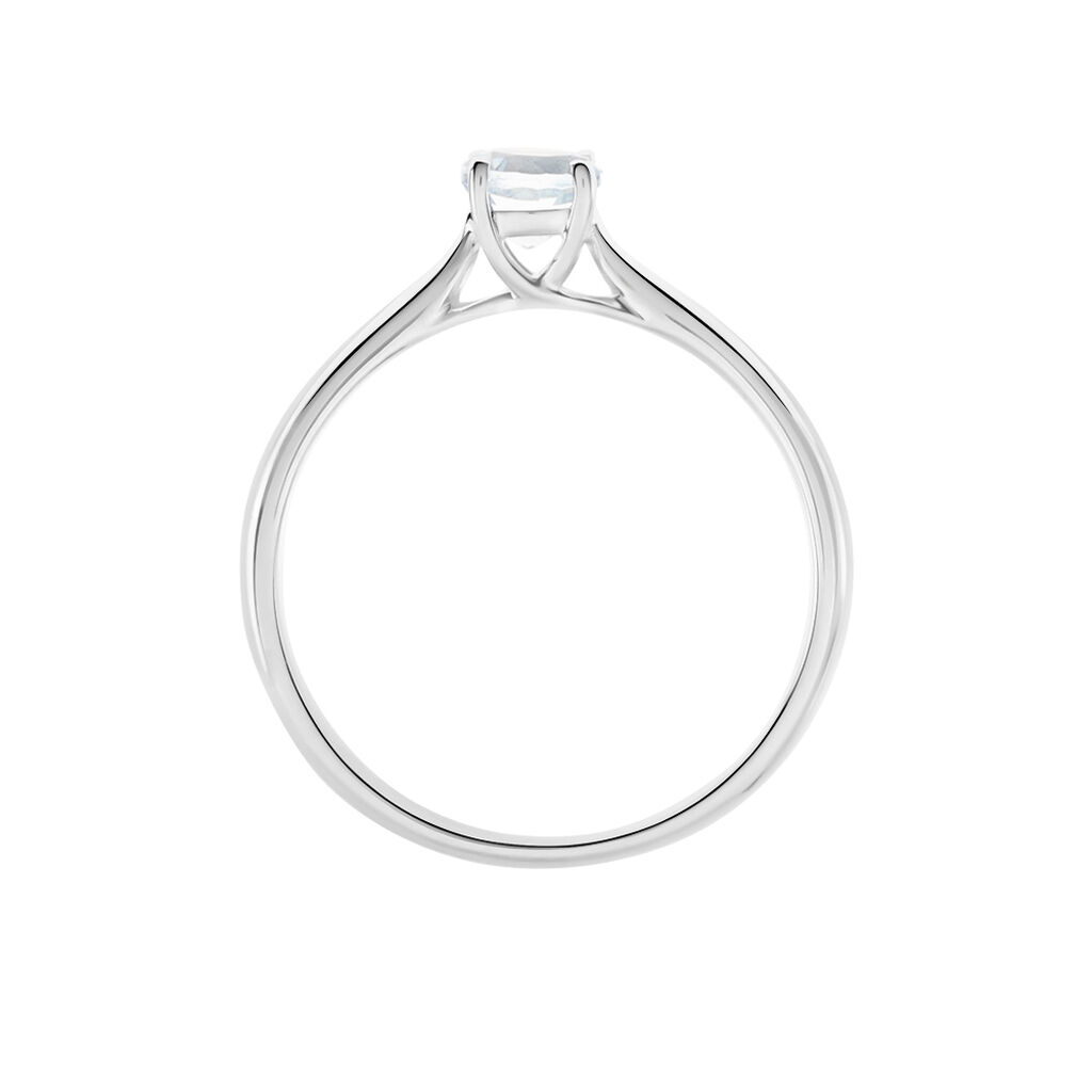 Bague Solitaire Fiona Or Blanc Topaze - Bagues solitaires Femme | Histoire d&rsquo;Or