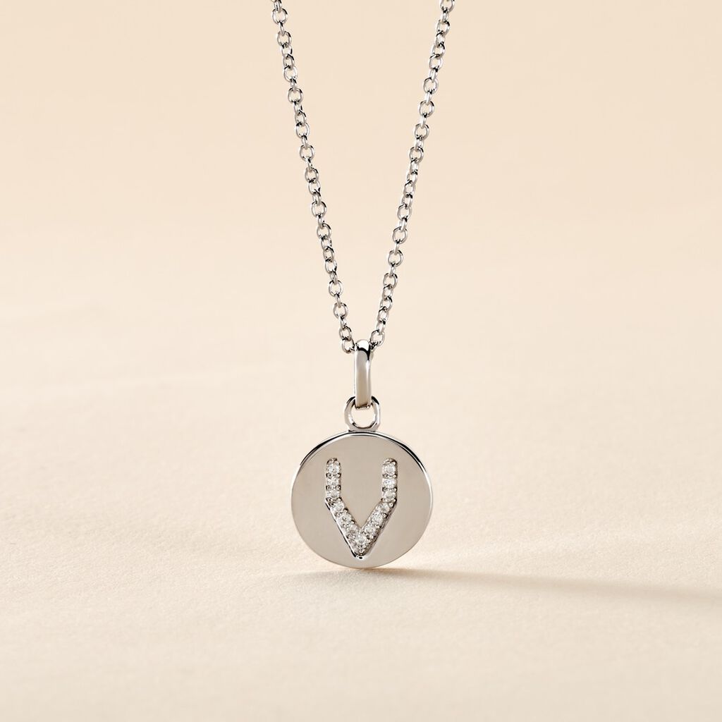 Collier Argent Eugenien Oxydes De Zirconium - Colliers fantaisie Femme | Histoire d&rsquo;Or