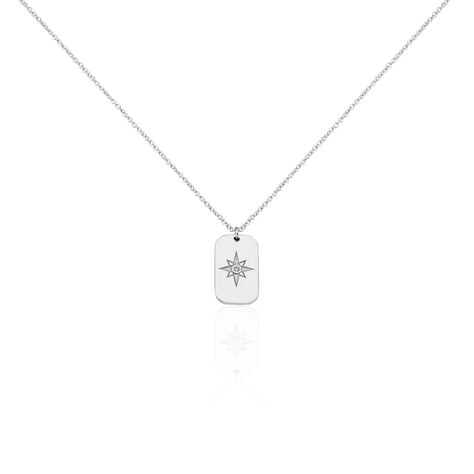 Collier Laig Argent Blanc Oxyde De Zirconium - Colliers fantaisie Femme | Histoire d’Or