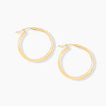 Cr&eacute;oles Shalana Lisses Demi Jonc Or Jaune - Boucles d'oreilles cr&eacute;oles Femme | Histoire d&rsquo;Or