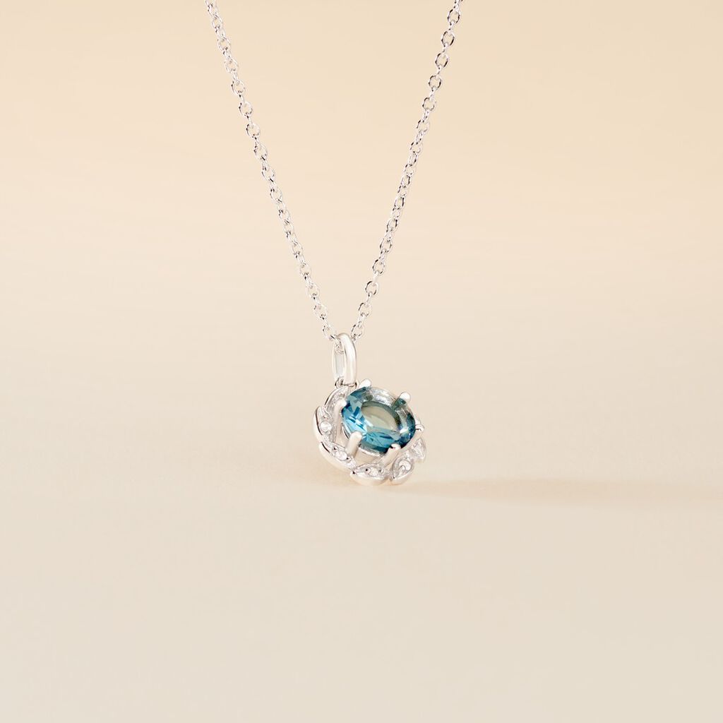 Collier Argent Blanc Clover Verre Oxydes De Zirconium - Colliers fantaisie Femme | Histoire d&rsquo;Or