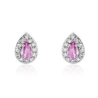 Boucles D'oreilles Puces Argent Blanc Tania Oxydes De Zirconium