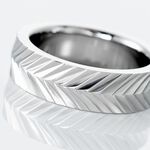 Bague Acier Blanc Jancis - Bagues fantaisie Homme | Histoire d&rsquo;Or