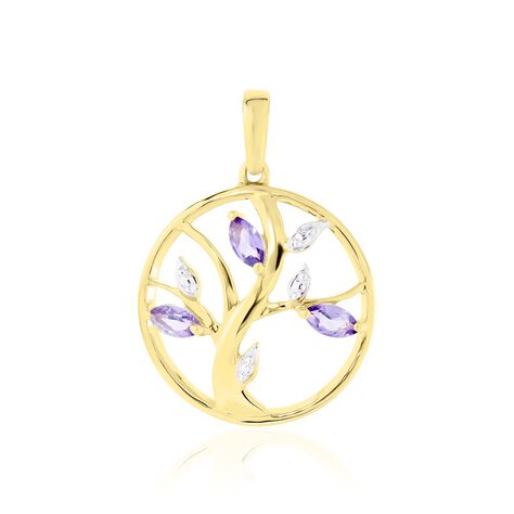 Pendentif Godolieba Or Jaune Amethyste Violet - Pendentifs Femme | Histoire d’Or