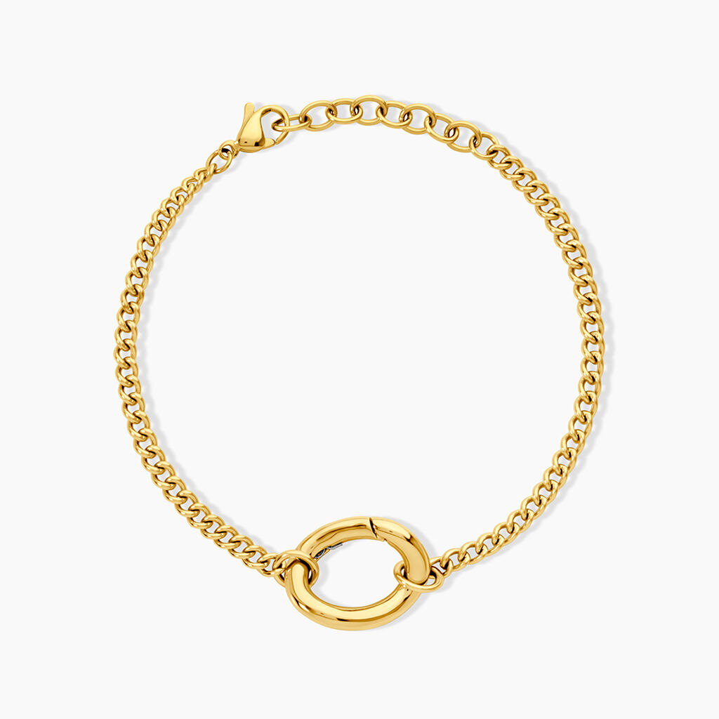 Bracelet Calic&eacute;a Acier Jaune - Bijoux sans pierre Femme | Histoire d&rsquo;Or