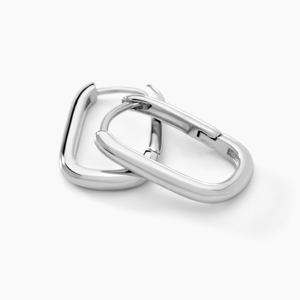 Cr&eacute;oles Hari Argent Argent&eacute; - Boucles d'oreilles cr&eacute;oles Femme | Histoire d&rsquo;Or