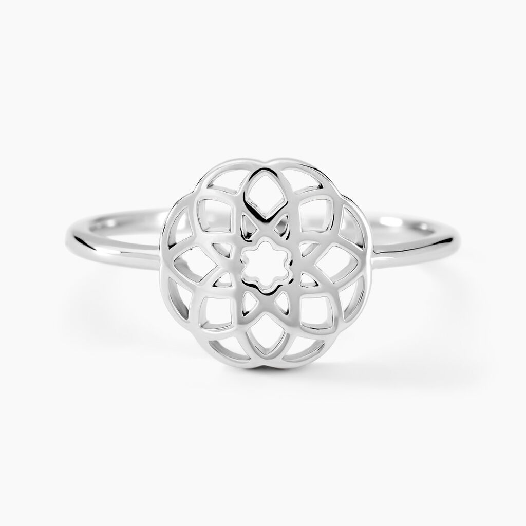 Bague Raïne Argent Blanc - Bagues fantaisie Femme | Histoire d’Or