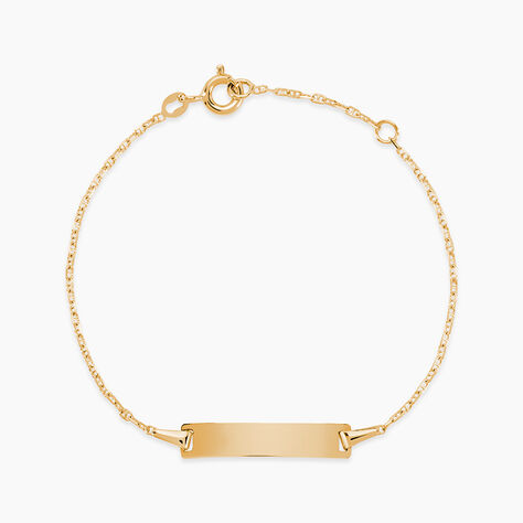 Bracelet Identit&eacute; Esta Maille For&ccedil;at Or Jaune - Bracelets Communion Enfant | Histoire d&rsquo;Or
