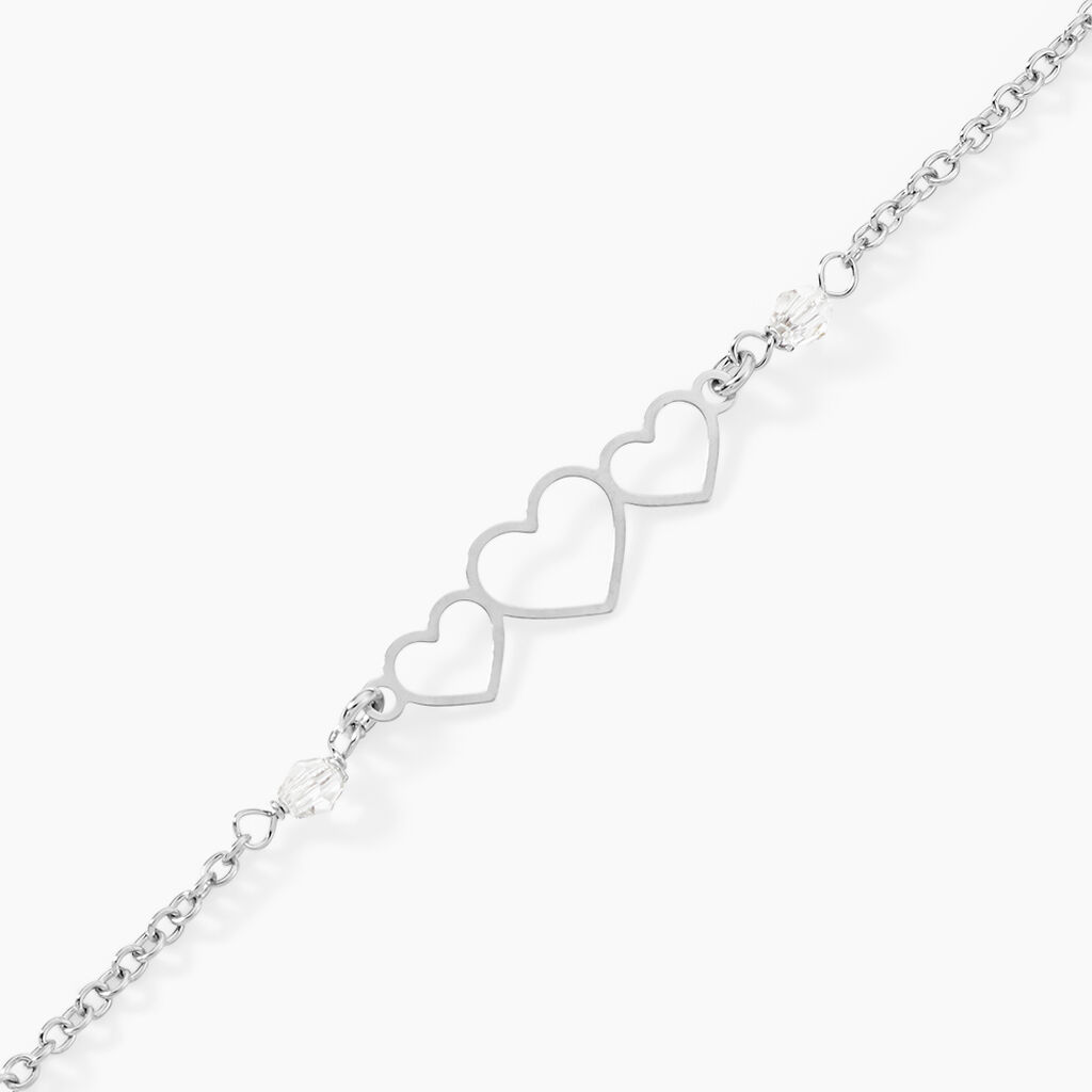 Bracelet Love Love Argent Blanc Oxyde De Zirconium - Bracelets Femme | Histoire d&rsquo;Or