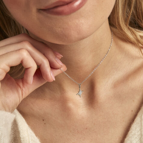 Collier Alcyone Argent Blanc - Colliers Etoile Femme | Histoire d’Or