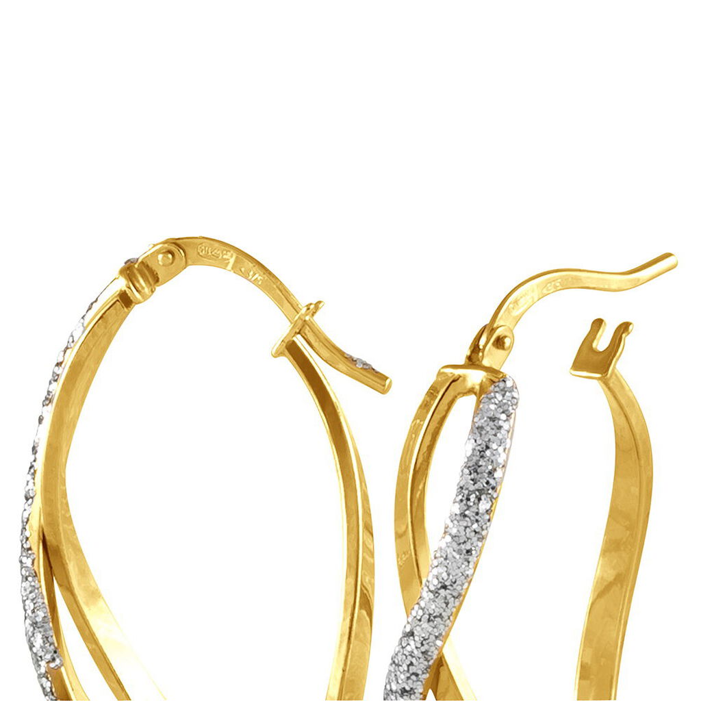 Créoles Micha Or Bicolore - Boucles d'oreilles créoles Femme | Histoire d’Or