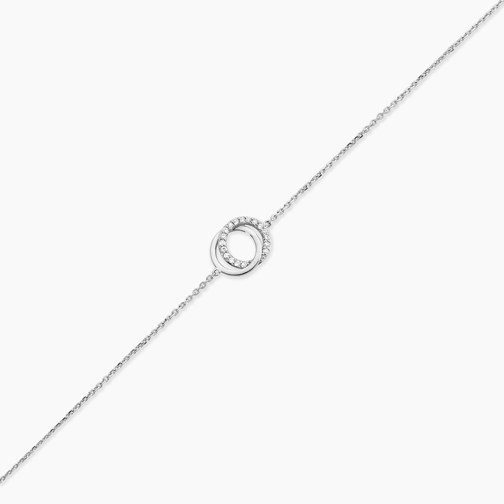 Bracelet Absolu Or Blanc Diamant - Bracelets Anneaux Entrelaces Femme | Histoire d&rsquo;Or
