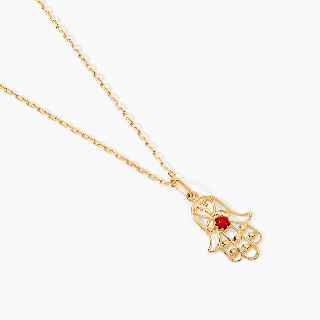 Pendentif Or Jaune Pierre D'imitation - Nouveautés Famille | Histoire d’Or