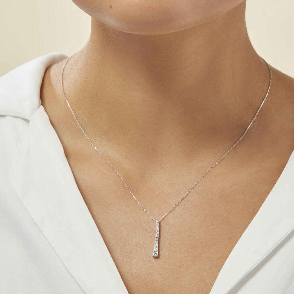 Collier Riviera Or Blanc Diamant - Colliers Femme | Histoire d’Or