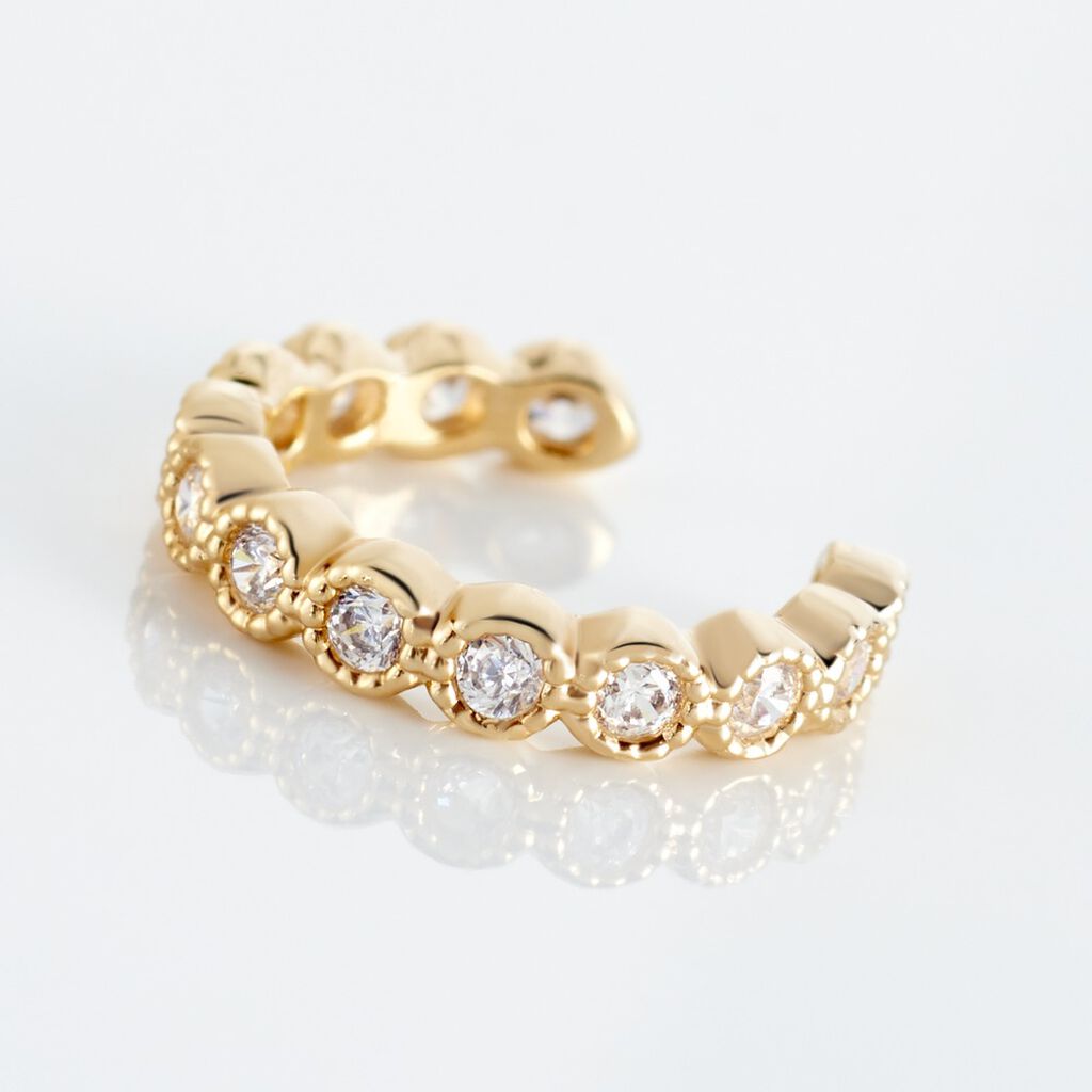 Bijou D'oreille Unitaire Silohe Plaqu&eacute; Or Jaune Oxyde De Zirconium - Piercings d'oreilles Femme | Histoire d&rsquo;Or