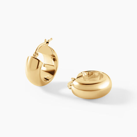 Cr&eacute;oles Telly Argent Dor&eacute; A L'Or 750/1000 - Boucles d'oreilles cr&eacute;oles Femme | Histoire d&rsquo;Or
