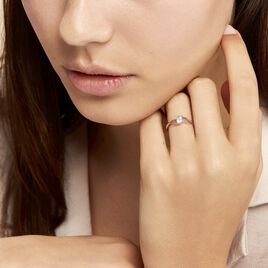 Bague Lysie Argent Blanc Oxyde De Zirconium - Bagues solitaires Femme | Histoire d’Or