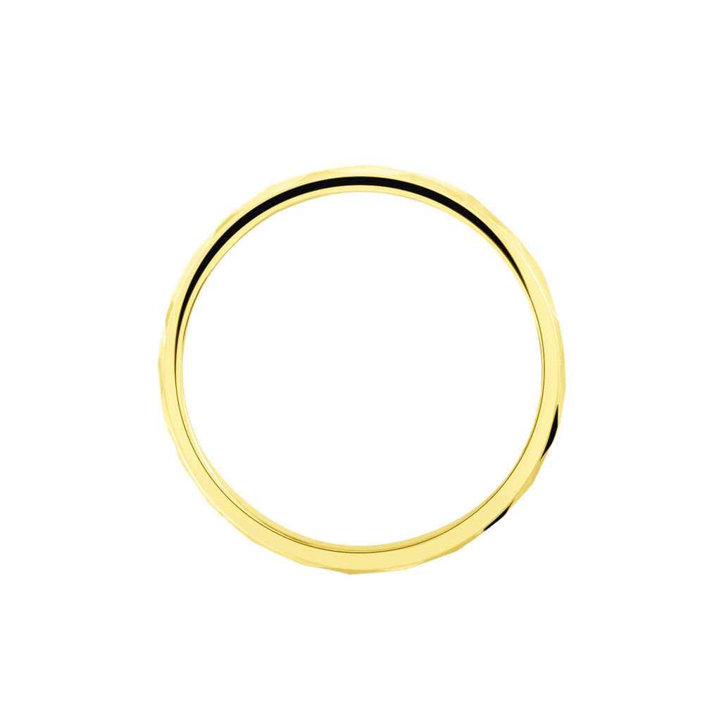 Alliance Harmonia Facetee Ruban Plat Or Jaune - Alliances Famille | Histoire d’Or