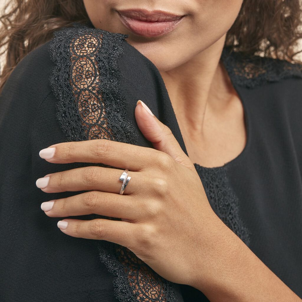Bague Ainhoa Or Blanc Diamant - Bagues avec pierre Femme | Histoire d’Or