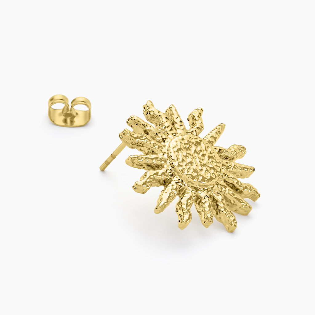 Boucles D'oreilles Puces Mermaid Acier Jaune - Boucles d'oreilles fantaisie Femme | Histoire d’Or