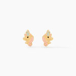 Boucles D'oreilles Puces Pegasus Or Jaune - Clous d'oreilles Enfant | Histoire d&rsquo;Or