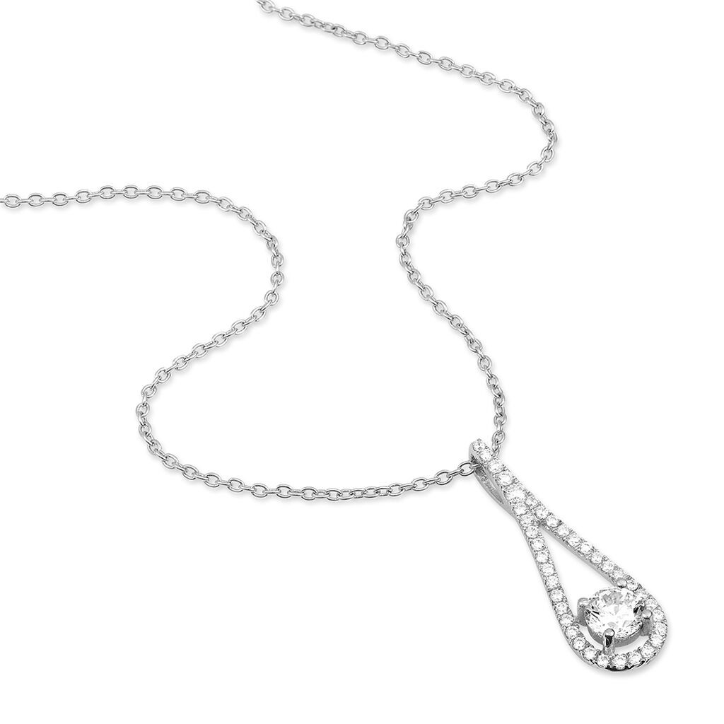 Collier Antonietta Argent Blanc Oxyde De Zirconium - Colliers fantaisie Femme | Histoire d’Or