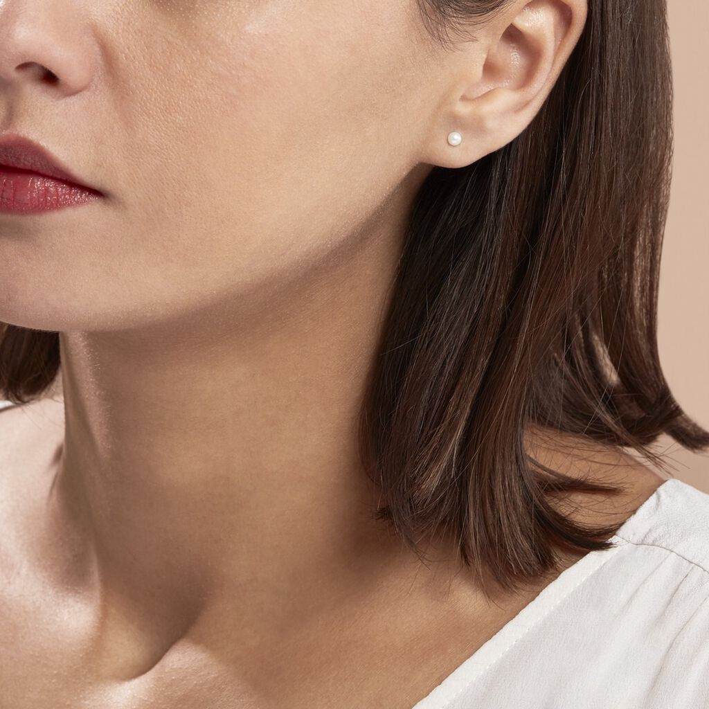 Boucles D'oreilles Suki Or Jaune Perle De Culture - Clous d'oreilles Femme | Histoire d’Or