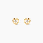 Boucles D'oreilles Puces Dolly Or Jaune Oxyde De Zirconium - Clous d'oreilles Famille | Histoire d&rsquo;Or