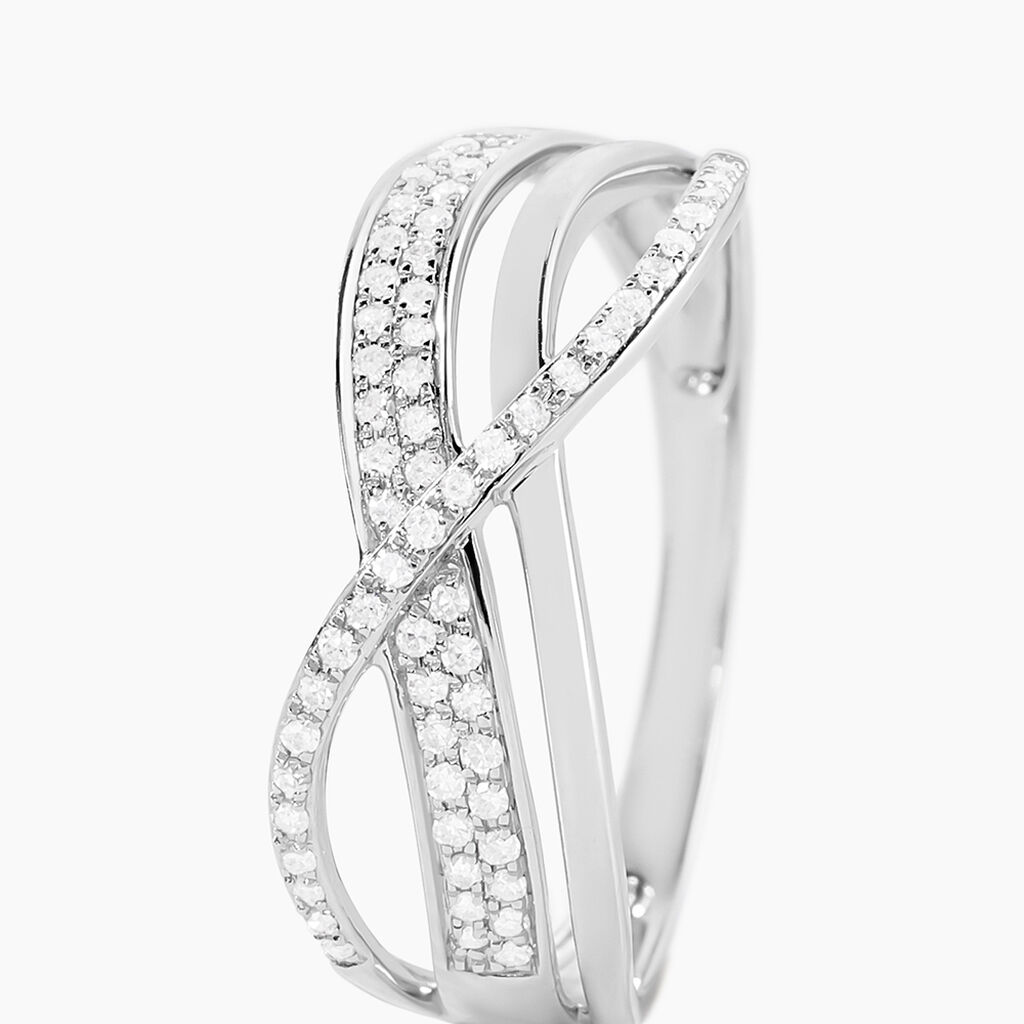 Bague Emilie Or Blanc Diamant - Bagues avec pierre Femme | Histoire d’Or