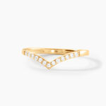 Alliance Echo Or Jaune Diamant Synth&eacute;tique - Alliances Femme | Histoire d&rsquo;Or