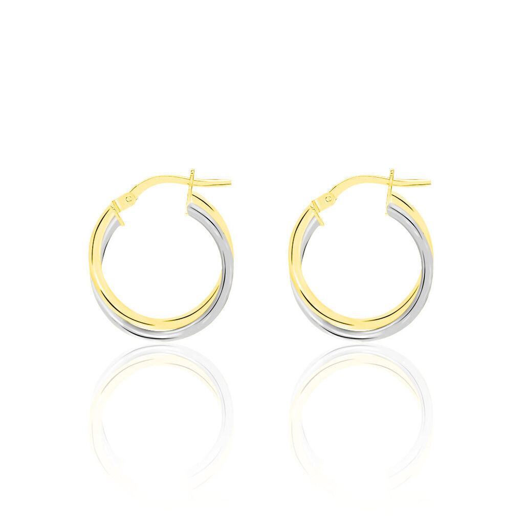 Créoles Tita Or Bicolore - Boucles d'oreilles créoles Femme | Histoire d’Or