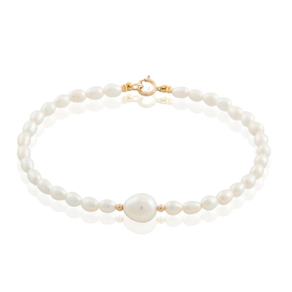 bracelet akil or jaune perle de culture